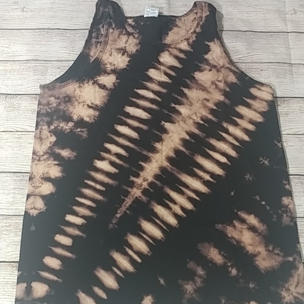 Reverse tie dye tanktop/muscle shirt